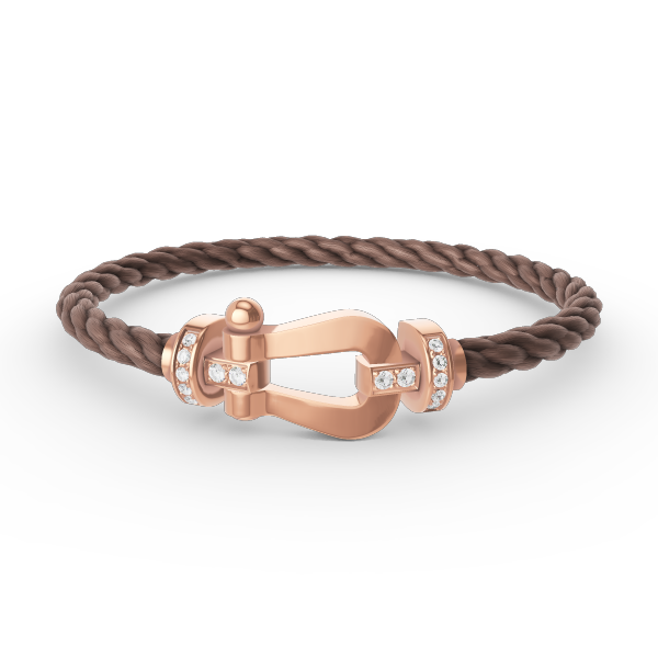 [RAFFINE]FORCE LARGE HORSESHOE HALF DIAMOND BRACELET ROSE GOLD