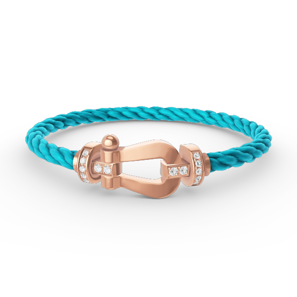 [RAFFINE]FORCE LARGE HORSESHOE HALF DIAMOND BRACELET ROSE GOLD