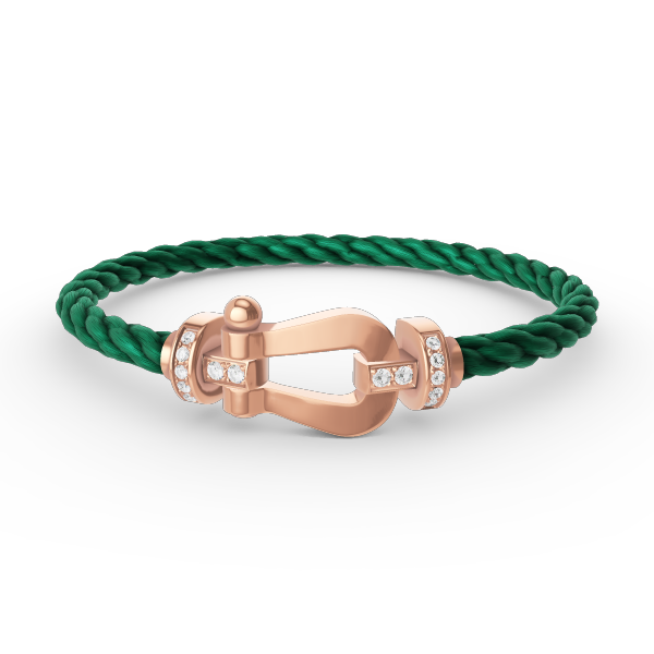[RAFFINE]FORCE LARGE HORSESHOE HALF DIAMOND BRACELET ROSE GOLD
