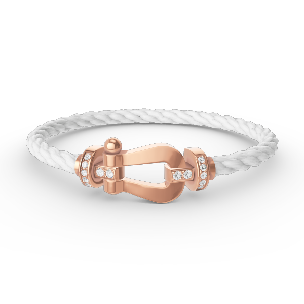 [RAFFINE]FORCE LARGE HORSESHOE HALF DIAMOND BRACELET ROSE GOLD