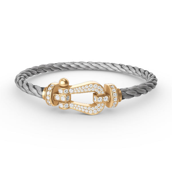 [RAFFINE]FORCE LARGE HORSESHOE FULL DIAMOND BRACELET GOLD