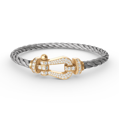 [RAFFINE]FORCE LARGE HORSESHOE FULL DIAMOND BRACELET GOLD