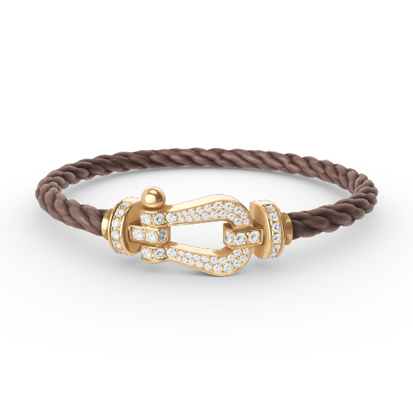 [RAFFINE]FORCE LARGE HORSESHOE FULL DIAMOND BRACELET GOLD