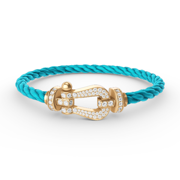 [RAFFINE]FORCE LARGE HORSESHOE FULL DIAMOND BRACELET GOLD