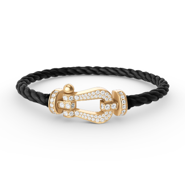 [RAFFINE]FORCE LARGE HORSESHOE FULL DIAMOND BRACELET GOLD