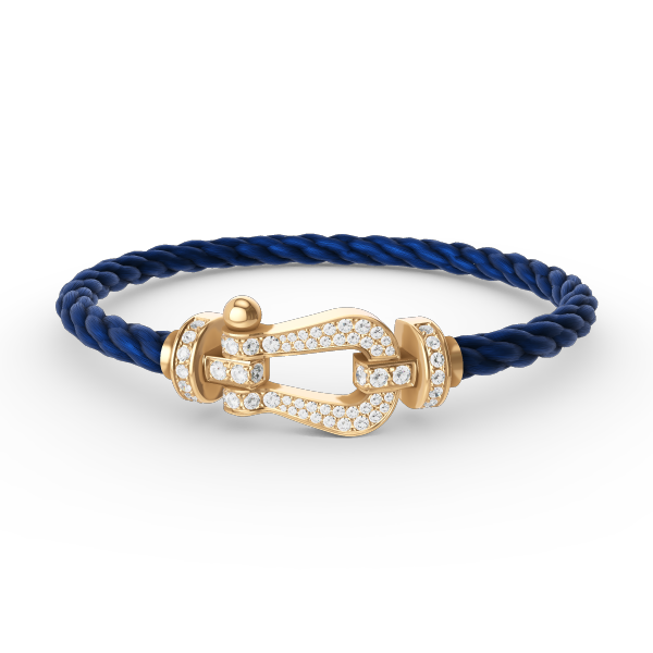 [RAFFINE]FORCE LARGE HORSESHOE FULL DIAMOND BRACELET GOLD