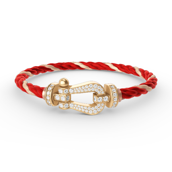 [RAFFINE]FORCE LARGE HORSESHOE FULL DIAMOND BRACELET GOLD