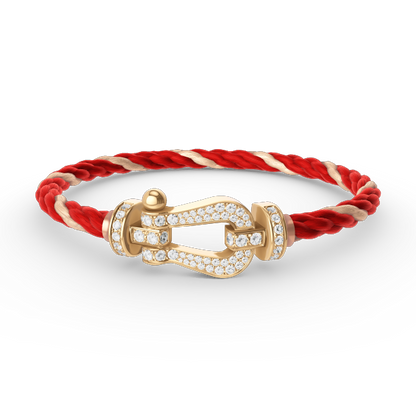 [RAFFINE]FORCE LARGE HORSESHOE FULL DIAMOND BRACELET GOLD
