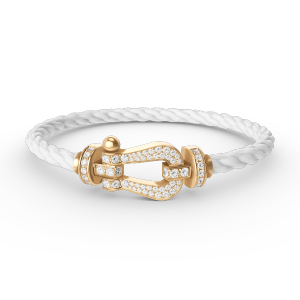 [RAFFINE]FORCE LARGE HORSESHOE FULL DIAMOND BRACELET GOLD
