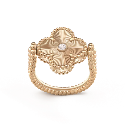 [RAFFINE]CLOVER RIVERSIBLE ROSE GOLD RING