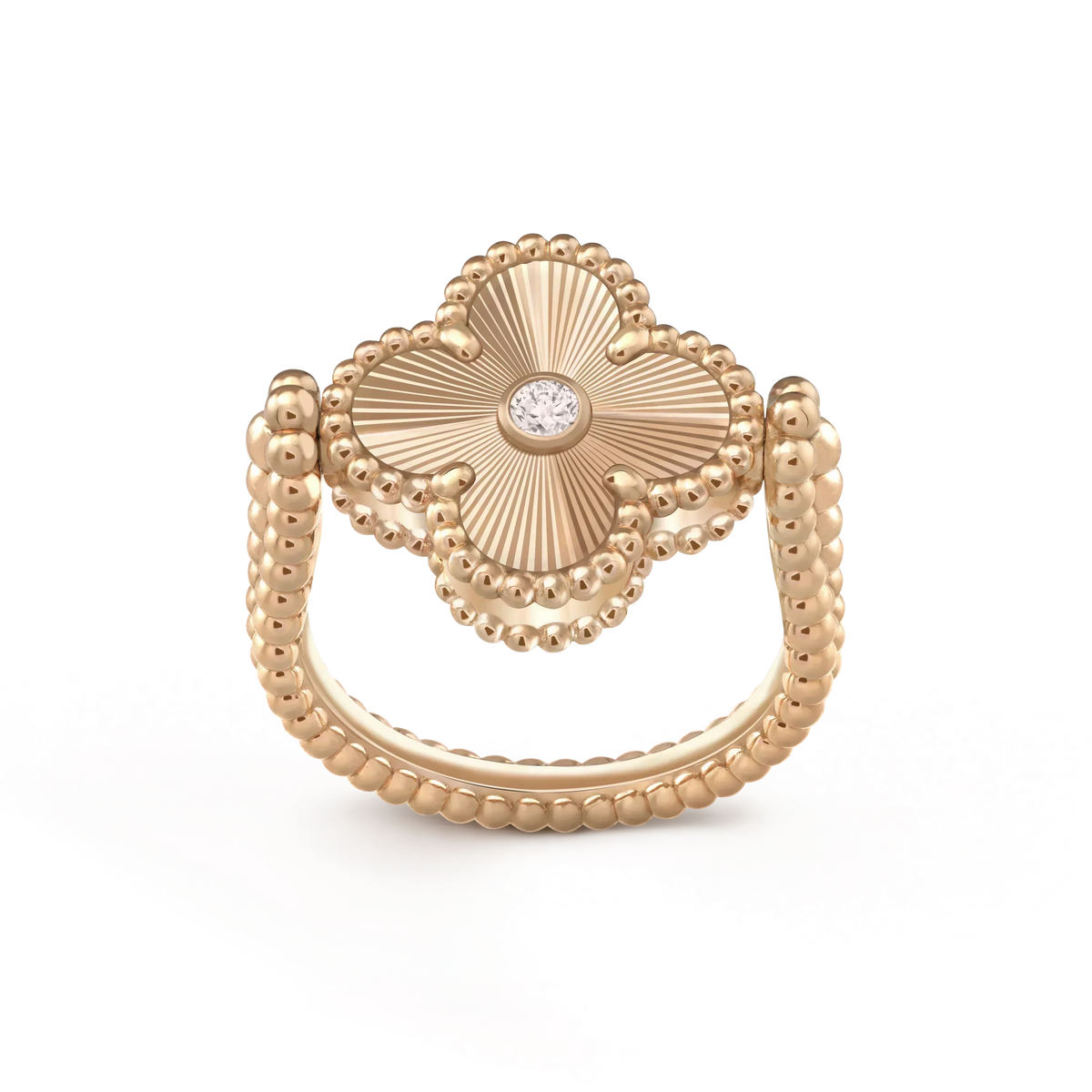 [LUXE]CLOVER RIVERSIBLE RING ROSE GOLD COLLECTION