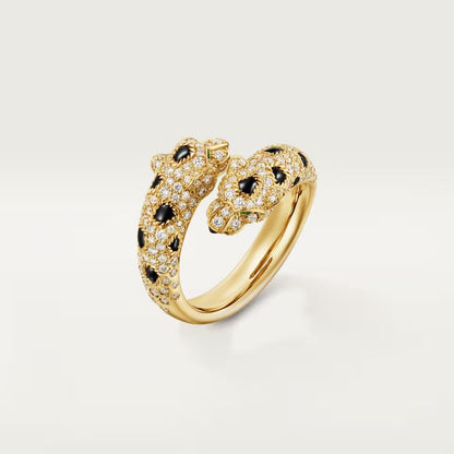 [Raffine]PANTHERE DOUBLE HEADED FULL DIAMOND  RING