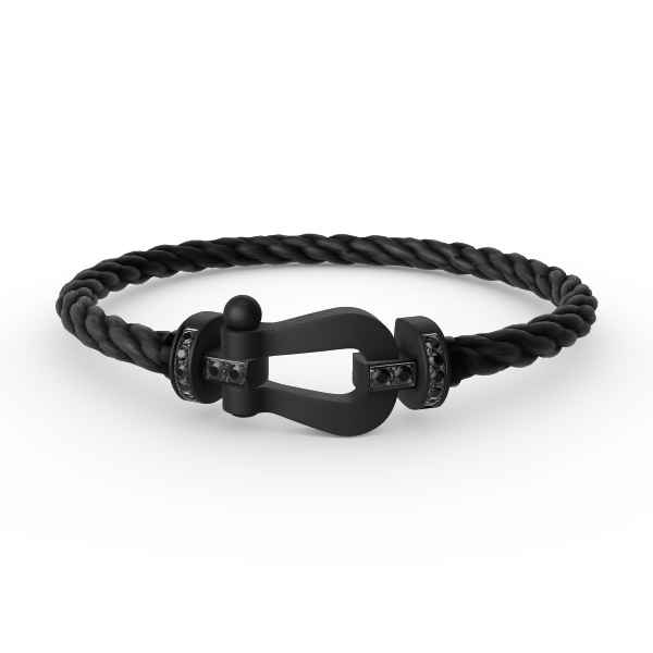 [Raffine]FORCE GROSSE SERIE HUFEISEN SCHWARZES SAMURAI-ARMBAND