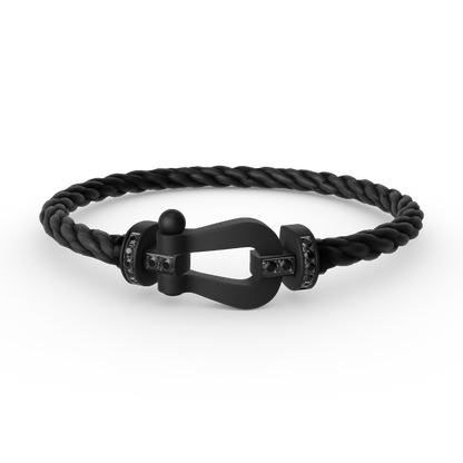 [Raffine]FORCE GROSSE SERIE HUFEISEN SCHWARZES SAMURAI-ARMBAND