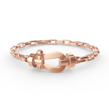 [RAFFINE]FORCE LARGE HORSESHOE CLASP  METAL BRACELET