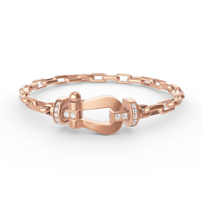 [RAFFINE]FORCE LARGE HORSESHOE CLASP  METAL BRACELET
