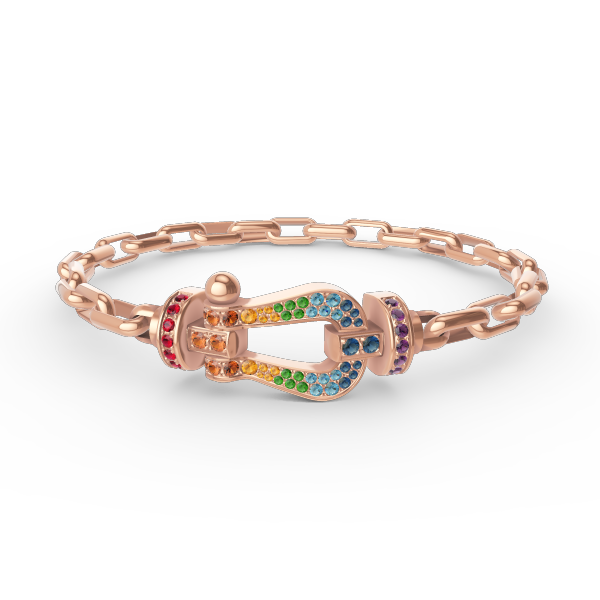 [RAFFINE]FORCE LARGE HORSESHOE CLASP  METAL BRACELET