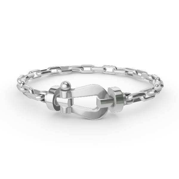 [RAFFINE]FORCE LARGE HORSESHOE CLASP  METAL BRACELET
