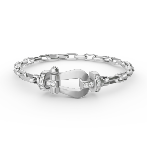[RAFFINE]FORCE LARGE HORSESHOE CLASP  METAL BRACELET