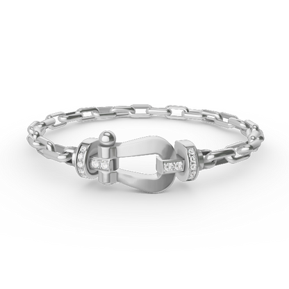[RAFFINE]FORCE LARGE HORSESHOE CLASP  METAL BRACELET