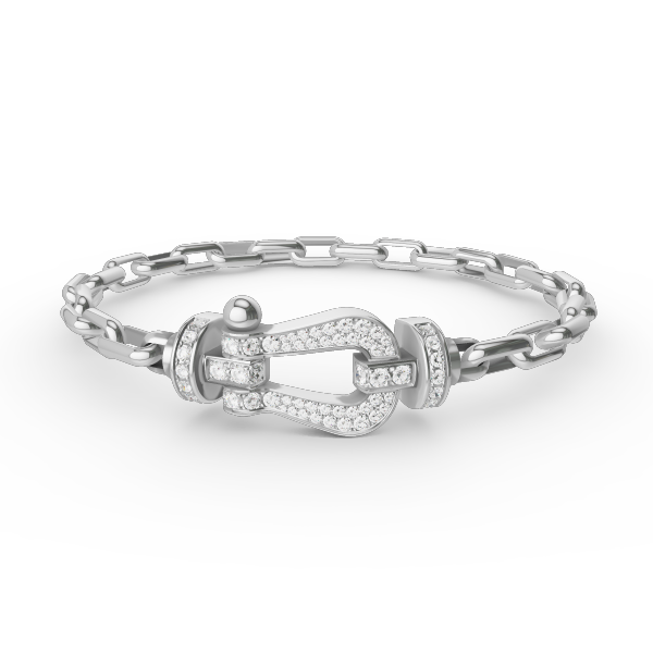 [RAFFINE]FORCE LARGE HORSESHOE CLASP  METAL BRACELET