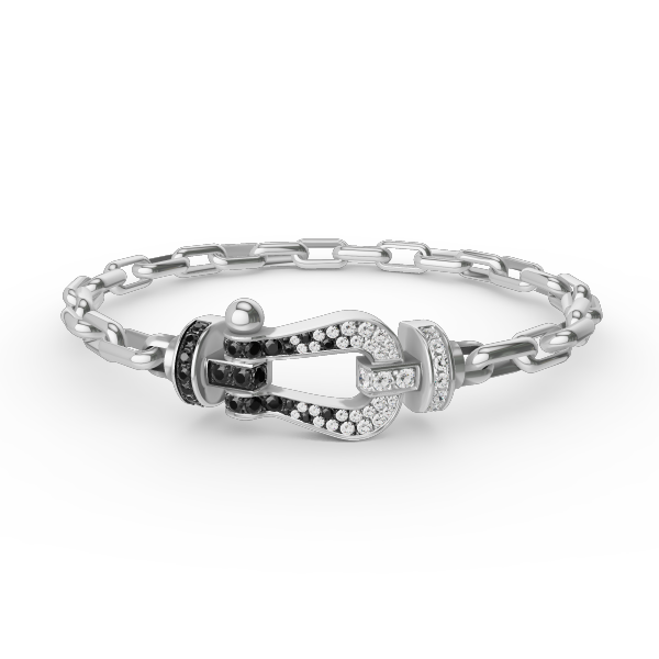 [RAFFINE]FORCE LARGE HORSESHOE CLASP  METAL BRACELET