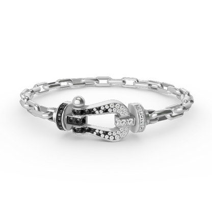[RAFFINE]FORCE LARGE HORSESHOE CLASP  METAL BRACELET