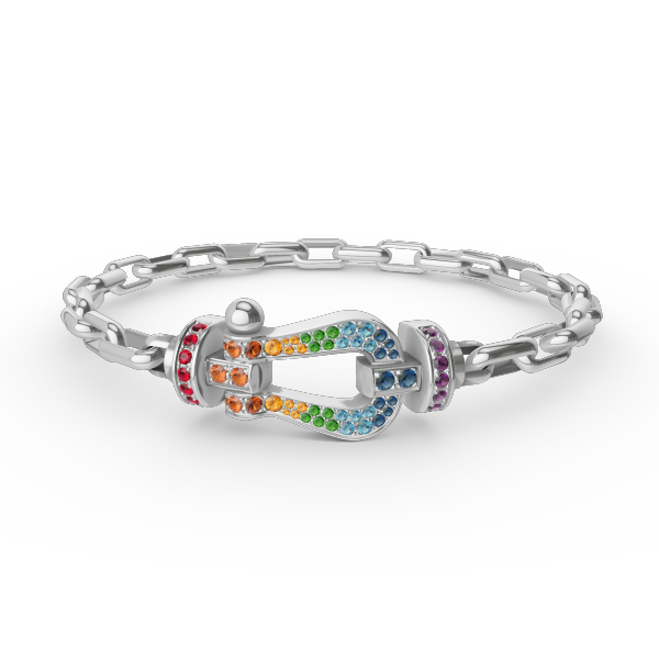 [RAFFINE]FORCE LARGE HORSESHOE CLASP  METAL BRACELET