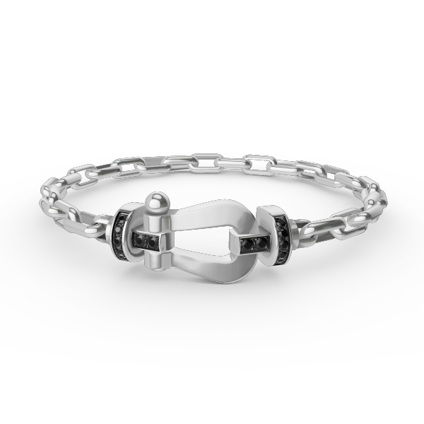 [RAFFINE]FORCE LARGE HORSESHOE CLASP  METAL BRACELET
