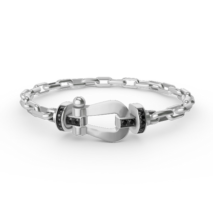 [RAFFINE]FORCE LARGE HORSESHOE CLASP  METAL BRACELET