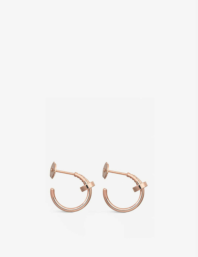 [RAFFINE] PENDIENTES JUSTE ORO ROSA