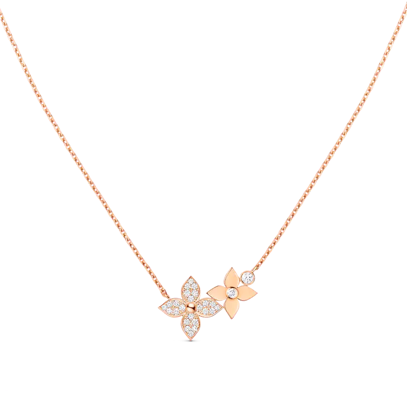 [RAFFINE]STAR BLOSSOM NECKLACE PINK GOLD DIAMONDS