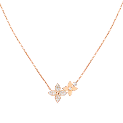 [RAFFINE]STAR BLOSSOM NECKLACE PINK GOLD DIAMONDS