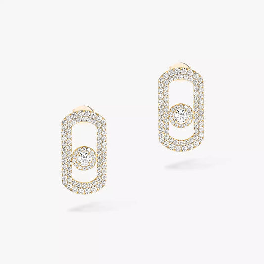 [RAFFINE]So Move Pave_-Set Diamond Earrings in Silver