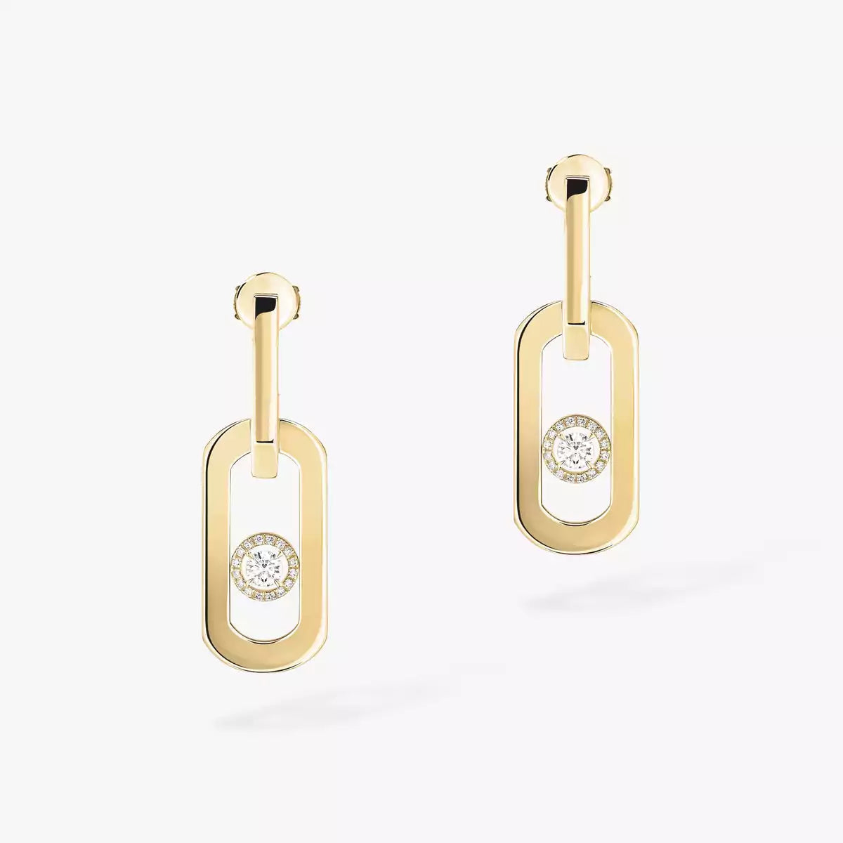 [RAFFINE]So Move XL Diamond Pendant Earrings