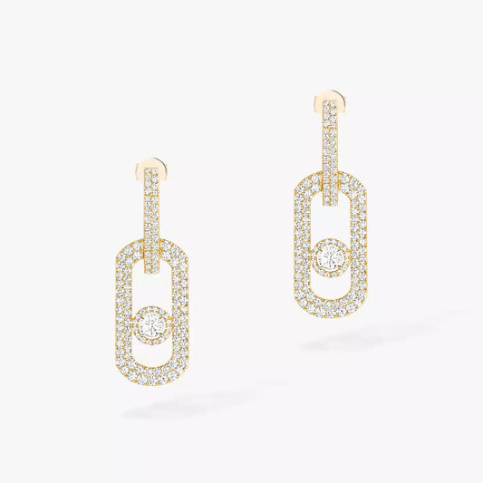 [RAFFINE]So Move XL Pave_-Set Diamond Pendant Earrings