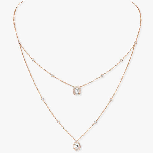 [RAFFINE]MY TWIN 2 ROW DIAMOND NECKLACE