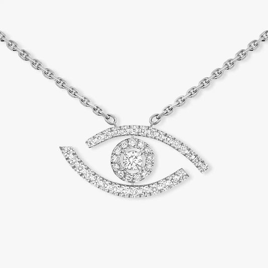 [RAFFINE]Pave_ Diamond Necklace Lucky Eye