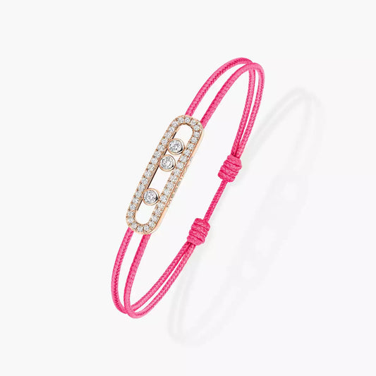 [RAFFINE]Messika Care(s) pink cord pav¨¦ bracelet