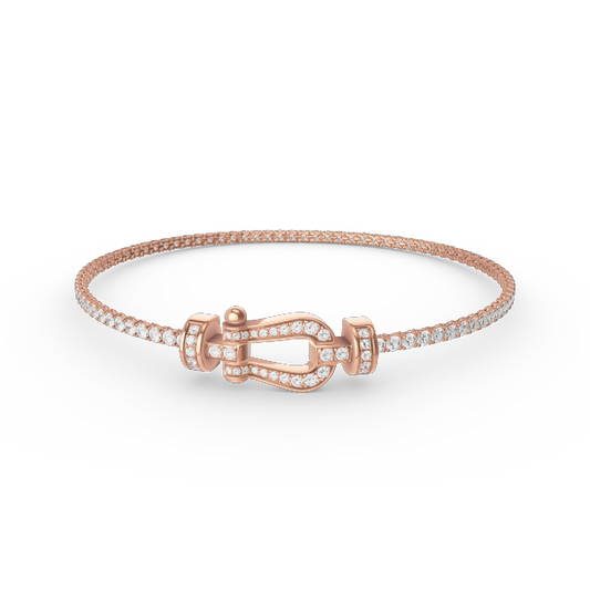 [RAFFINE]FORCE  HORSESHOE  DIAMOND TENNIS BRACELET