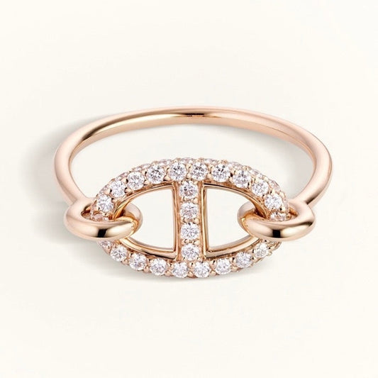 [Raffine]Runder kleiner Diamantring