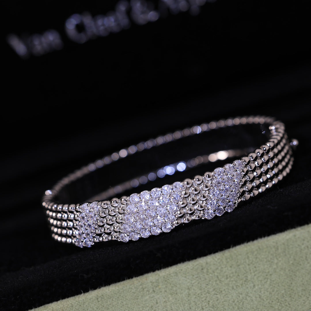 [RAFFINE]  FIVE-ROW DIAMOND BRACELET
