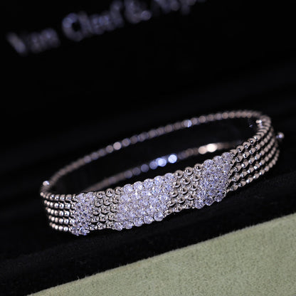 [RAFFINE]  FIVE-ROW DIAMOND BRACELET