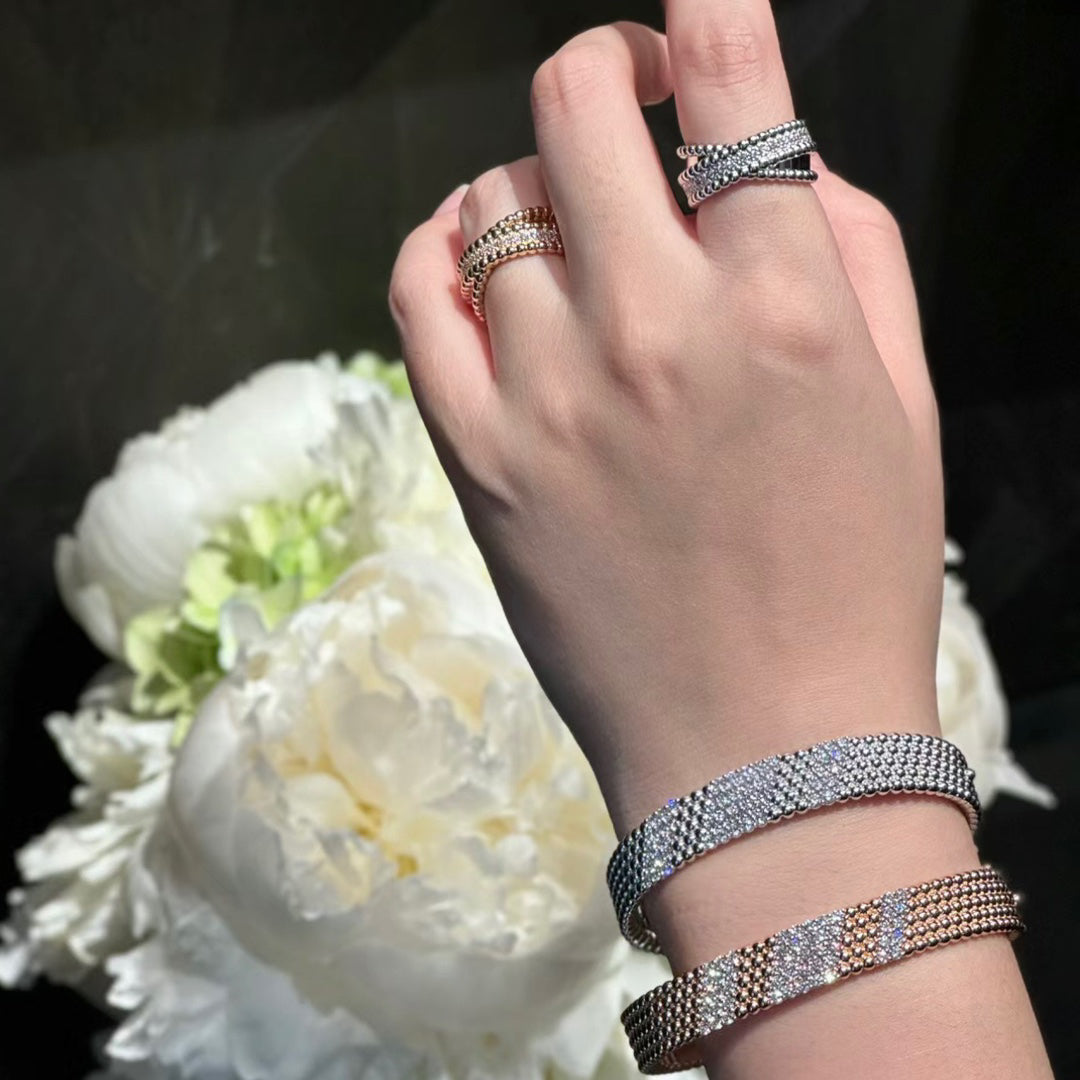 [RAFFINE]  FIVE-ROW DIAMOND BRACELET