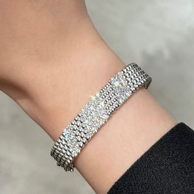 [RAFFINE]  FIVE-ROW DIAMOND BRACELET