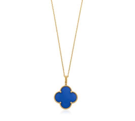 [RAFFINE]CLOVER 25MM NECKLACE TURQUOISE ROSE GOLD