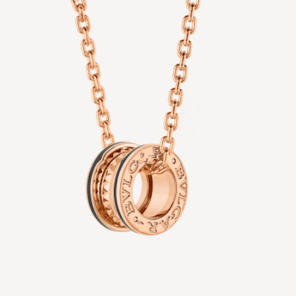 [RAFFINE]ZERO 1 ROCK PEDANT COLLAR NEGRO ORO ROSA