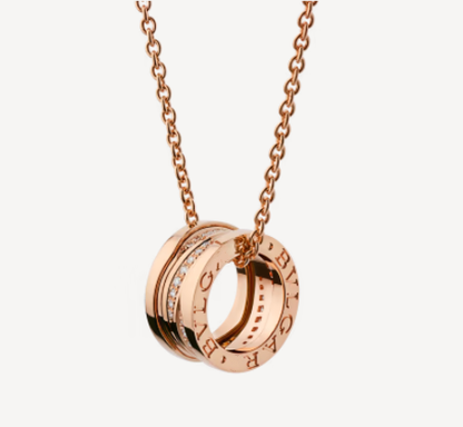 [RAFFINE]ZERO 1 COLLAR DE ORO ROSA CON DIAMANTES