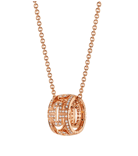 [Raffine]PARENTESI HALSKETTE ROTGOLD DIAMANT