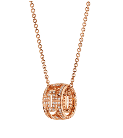 [Raffine]PARENTESI HALSKETTE ROTGOLD DIAMANT